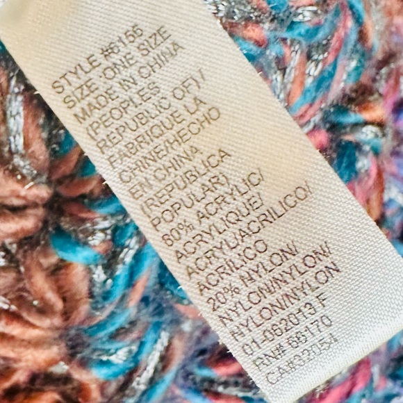 EUC Anthropologie Vincent Pradier Metallic Multi Colored Knit Infinity Scarf - Picture 8 of 8